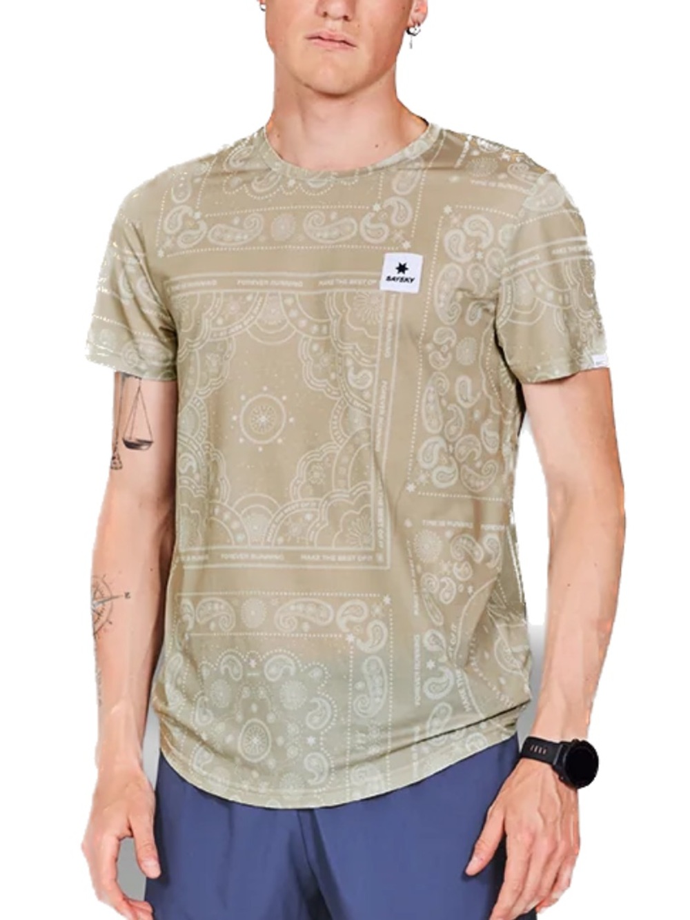 Saysky Running Paisley Combat T-shirt Large